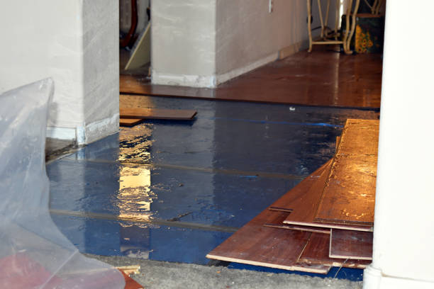 Professional Sewage Cleanup technician working in Burlington, TX